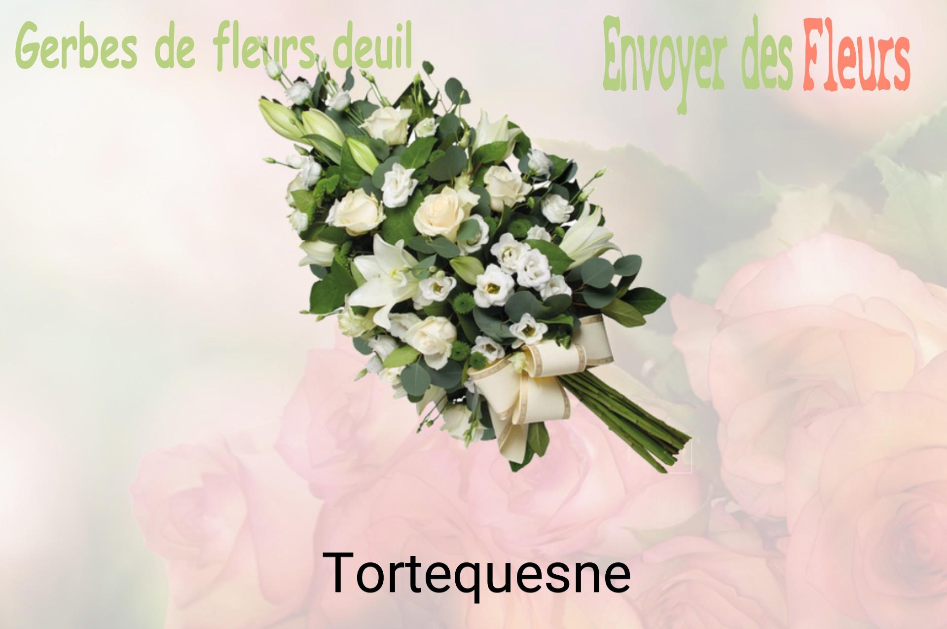 Gerbe de fleurs de deuil livrée à Tortequesne